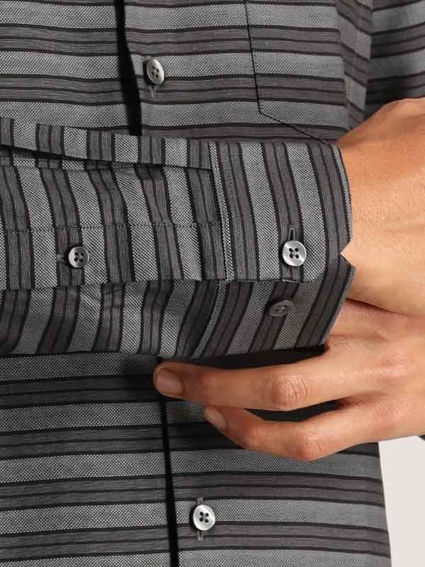 Indian Terrain Men Striped Navy Shirt